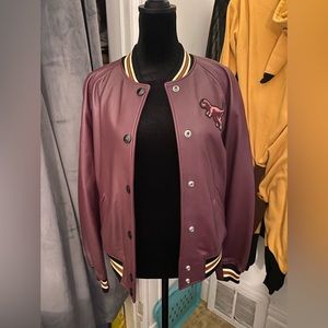 Coach purple t-Rex leather jacket 0 NEW